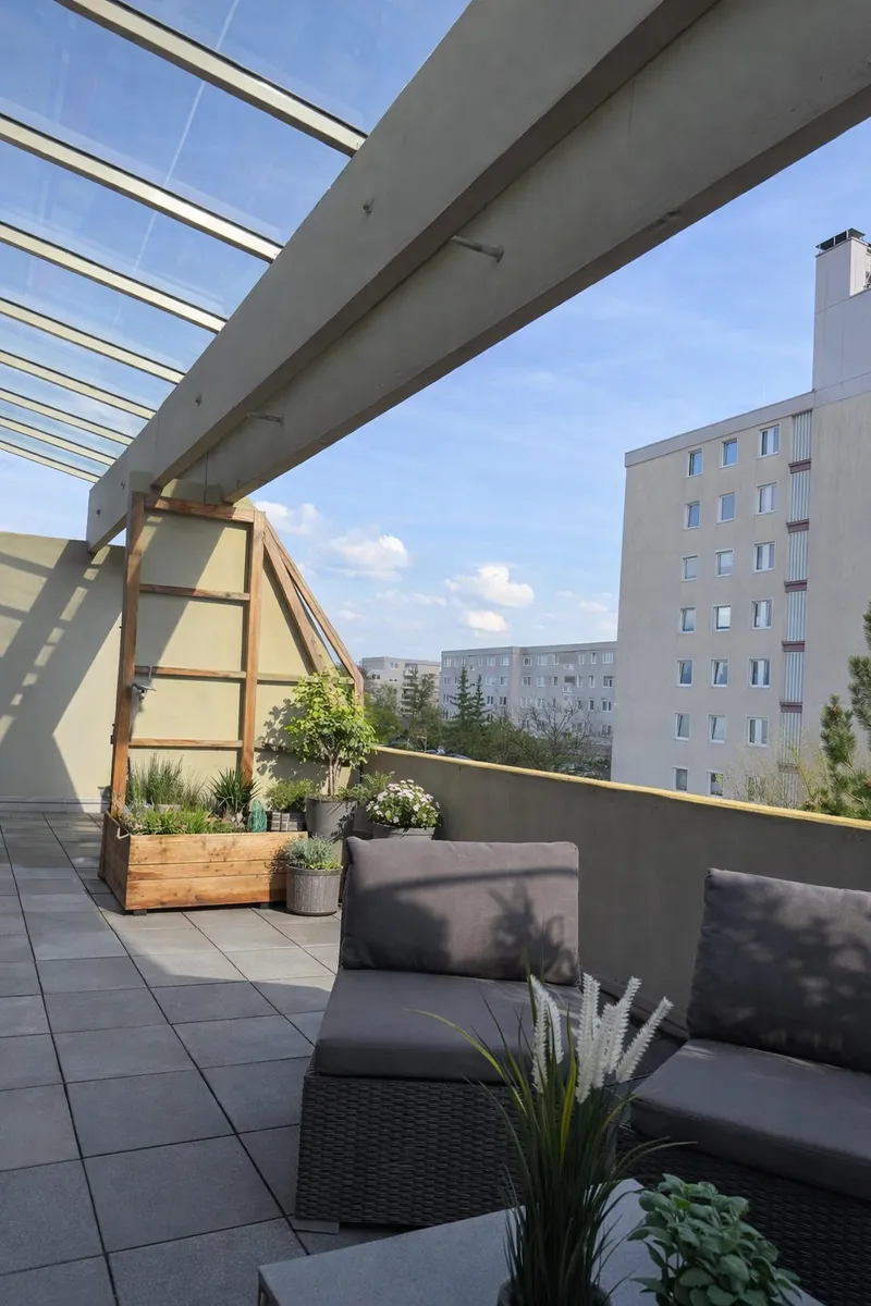 Dachterrasse mit Panoramablick